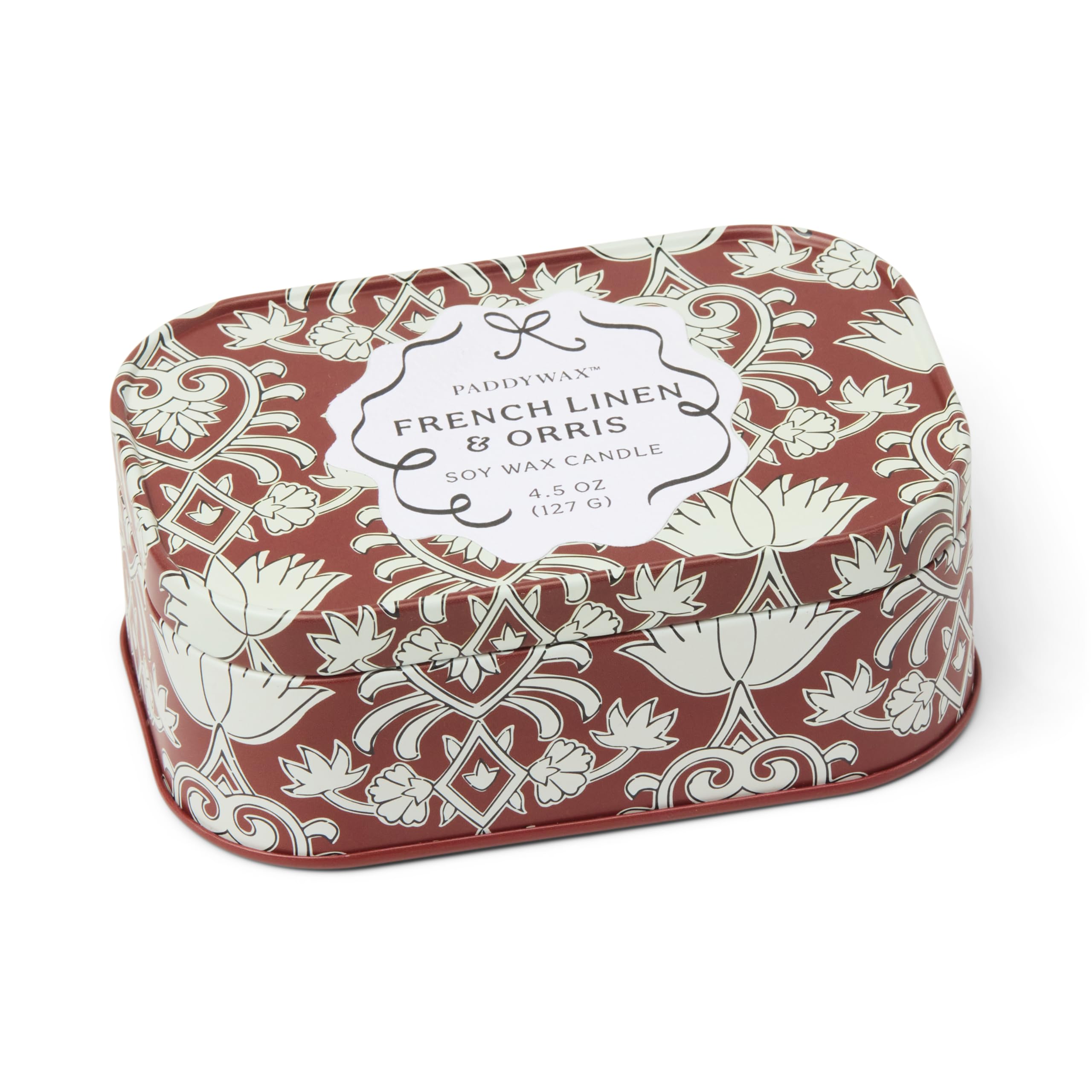 Paddywax Cherie Range Candle in a Tin - French Linen & Orris Scent
