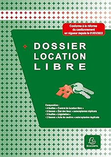 Exacompta - Réf. 50E - Dossier location libre - Ce dossier complet regroupe tous les documents nécessaires à une location libre (résidence secondaire ou logement de fonction)