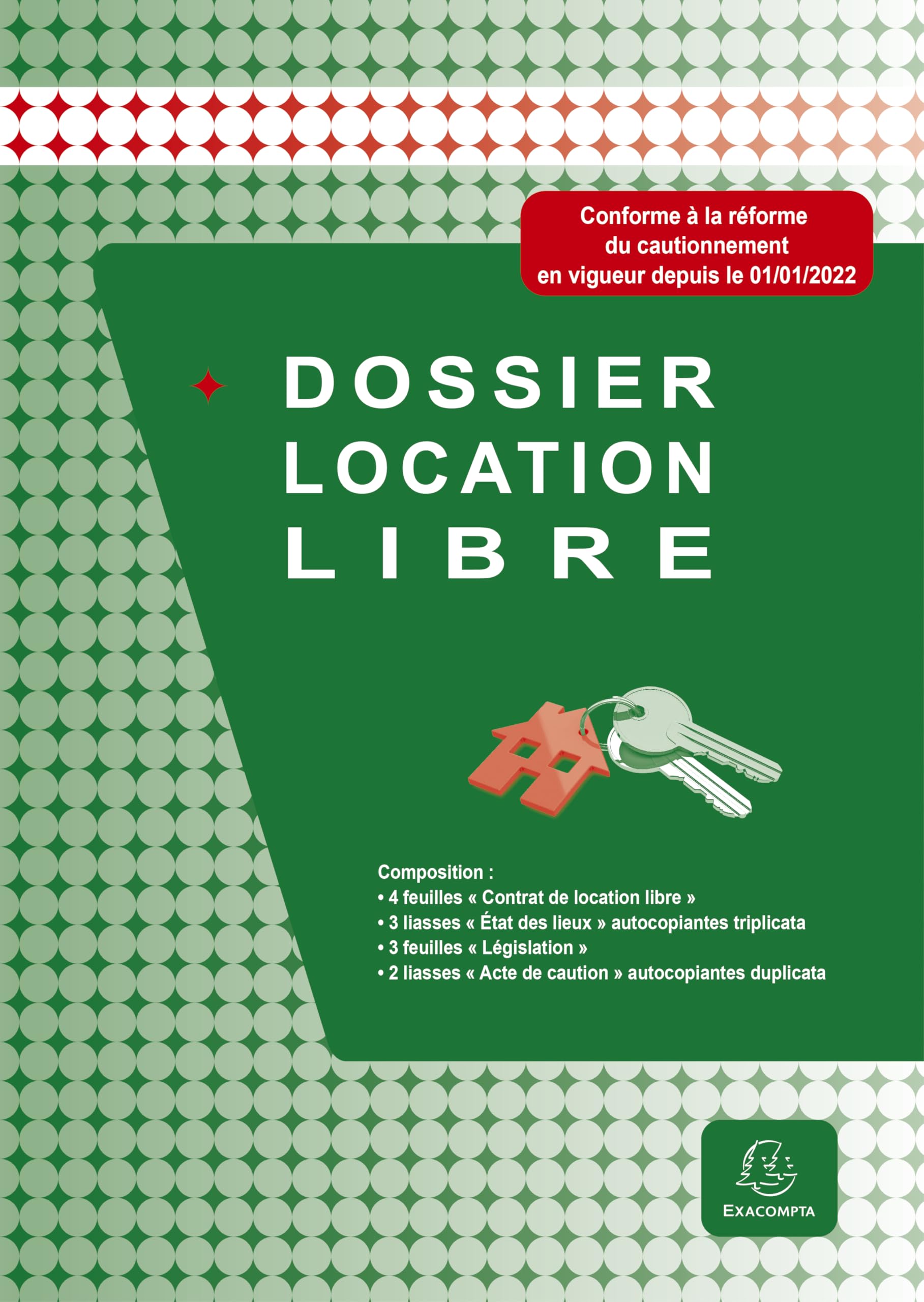 Exacompta - Ref. 50E - Free rental file - This complete file includes all the documents necessary for a free rental (secondary residence or company accommodation)