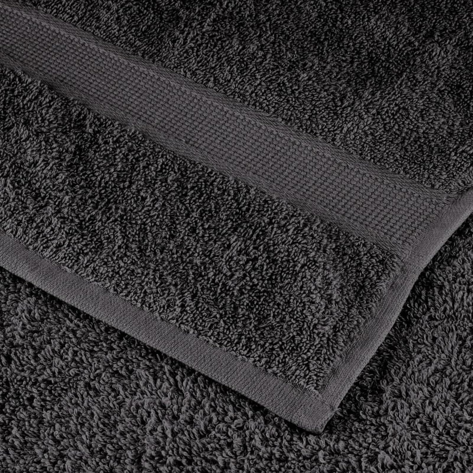 Homgoday Toallas 50 uds 100% algodón Gris Antracita 30x30 cm 600 gsm, Toallas de baño, Juego de Toallas Baño, Toallas de Mano Toallitas, Suaves y Resistentes