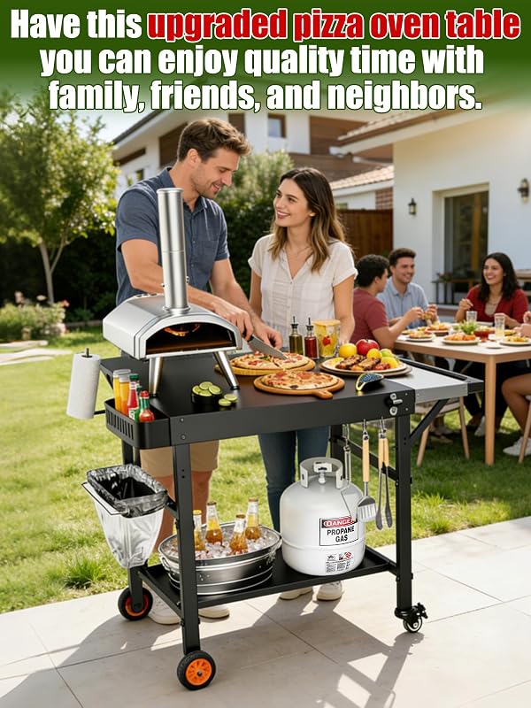 Outdoor Pizza Oven Table, Expansive Countertop Pizza Oven Stand for Party by Yundasan - Image 2