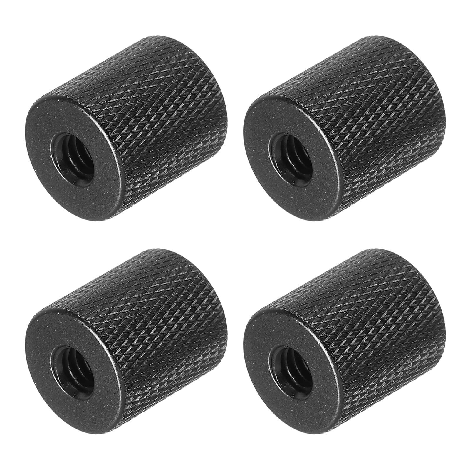 PATIKIL Adapter stojaka mikrofonowego 1/4 do M6 żeński adapter gwintu do mikrofonu statyw czarny 4-pak