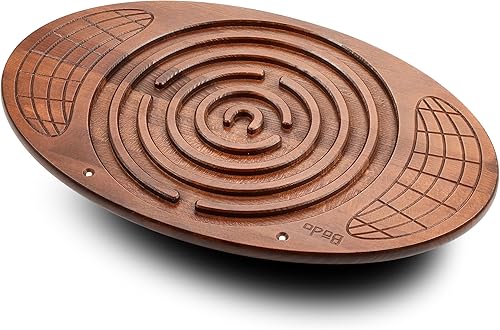 Miniatura 9 de Bodo Maze Balance Board - Tabla de tambaleo de madera para niños, niños pequeños, adolescentes y adultos para entrenamiento de ejercicio, terapia