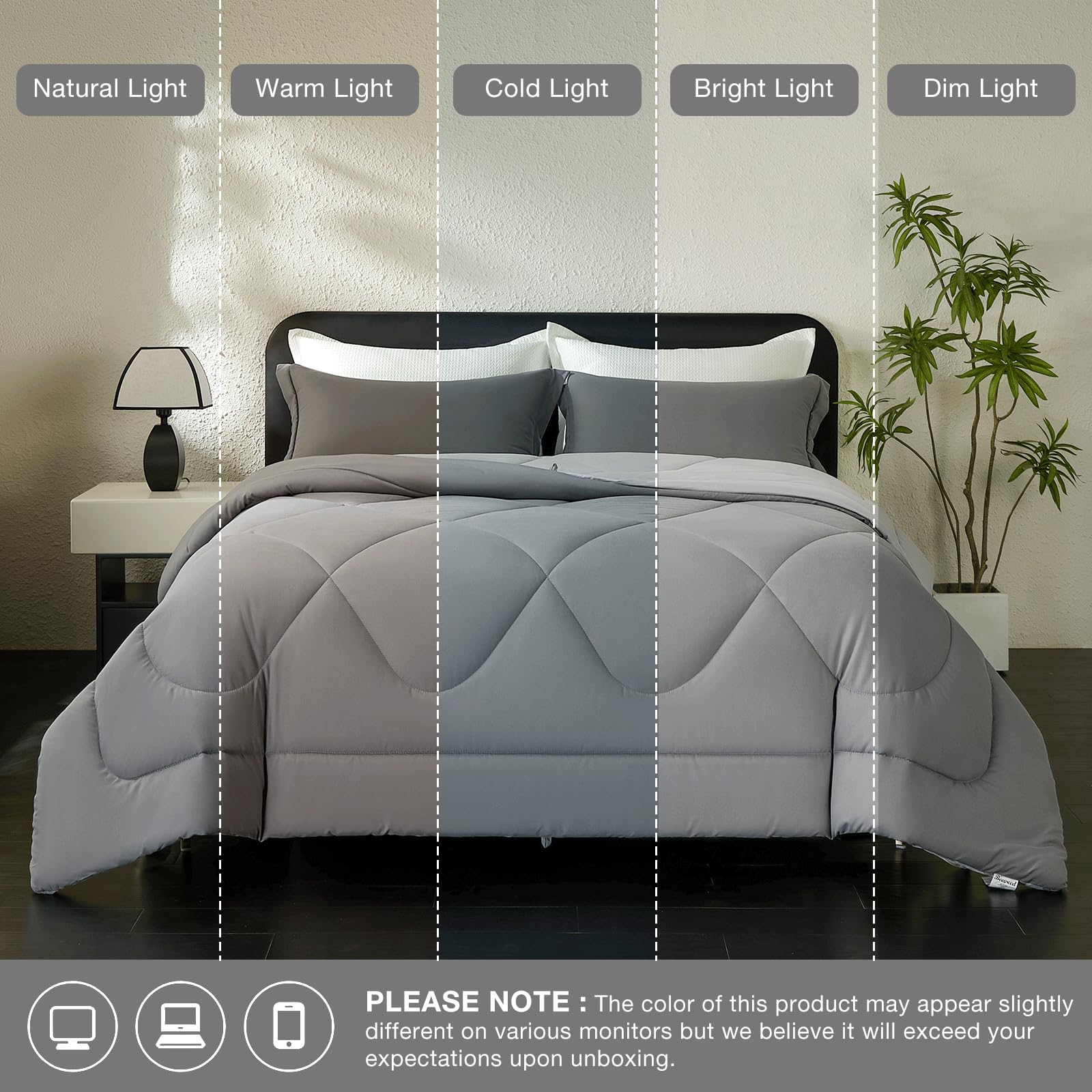 beeweed Bettdecke 135x200 Ganzjahresdecke Wende-Steppdecke Oeko-TEX Zertifiziert 300GSM 4 Jahreszeiten Bettdecken Duvet 135x200cm Weiche Mikrofaser Schlafdecke mit Kissenbezüge