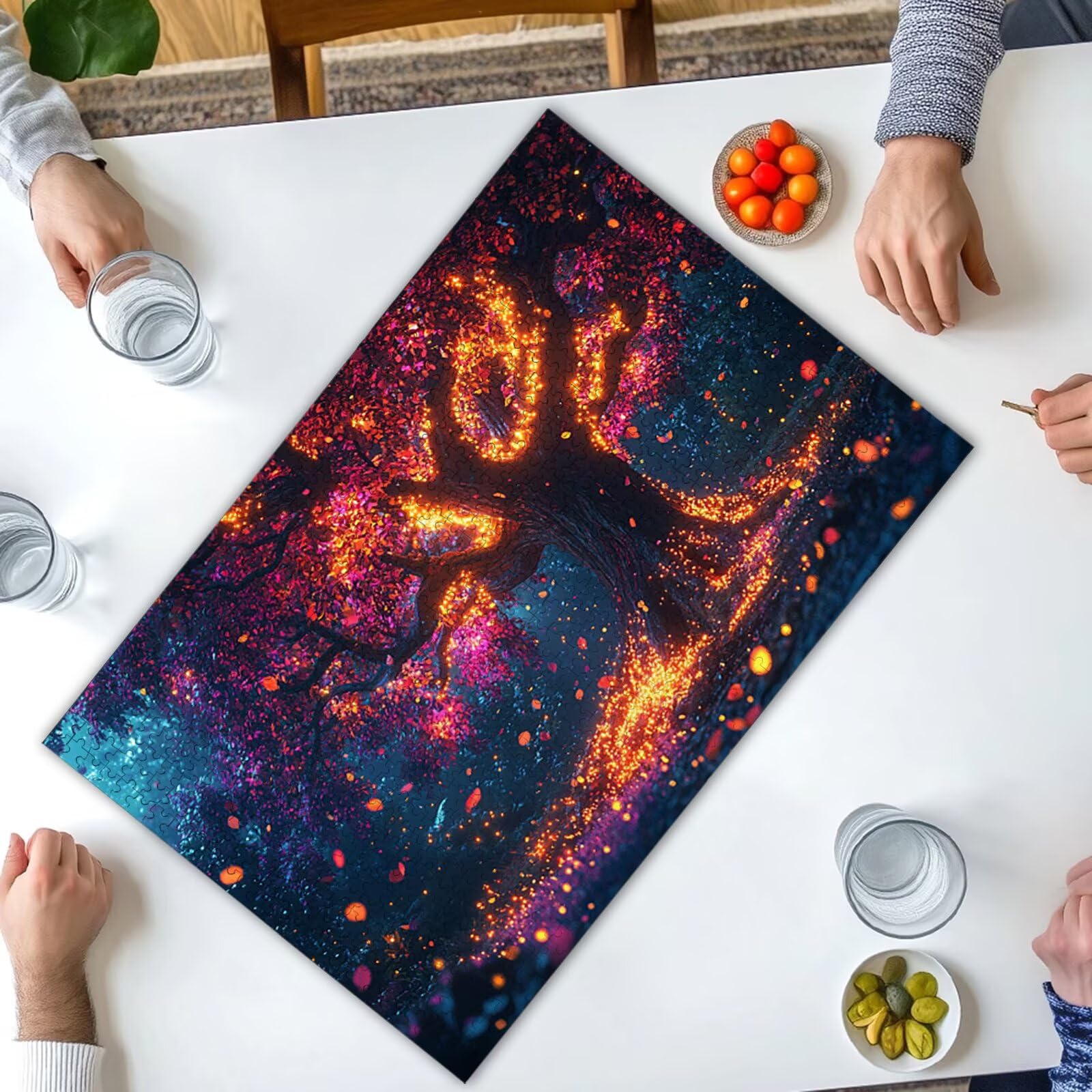 Puzzle 1500 sztuk drzewo, marzenie drewnianych puzzli dla dorosłych, puzzle z wykwintnym opakowaniem, rodzinne gry edukacyjne, puzzle do wystroju domu, pomysł na prezent dla kobiet, prezent dla