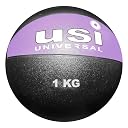 USI Universal 1Kg Rubber Medicine Ball 787PVH with High Bounce, Textured Finish, Strong Core, Better Balance, Rubber with Textured Surface gallery image
