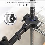 VIVO Monture universelle en acier, pleine mouvement 26 Clavier et souris de pouce, Tilt ergonomique, 360 Rotation de degré, position d'écriture neutre, noir, Mount-POLEKB