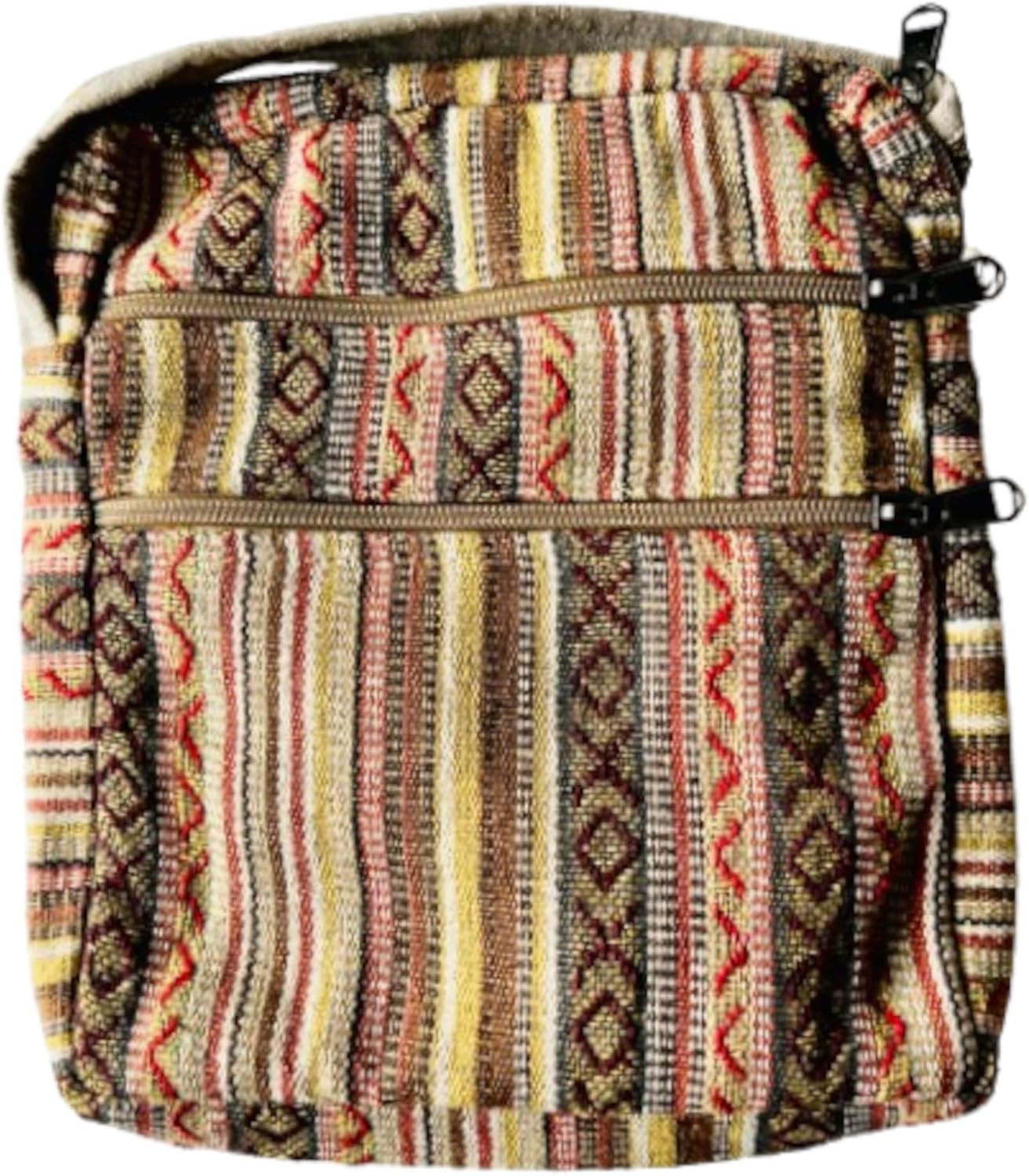 Unisex Cotton Crossbody Bag Hippie Patchwork 5 Pockets Passport Documents Shoulder Bag Eco-friendly - Handmade In Mt. Everest Country Nepal