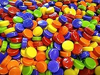 Vista 3 de Bocaditos de caramelo de cereza y frambuesa a granel de 2 libras de limón agrio a granel, sabor limón, naranja, azul y frambuesa, intensamente