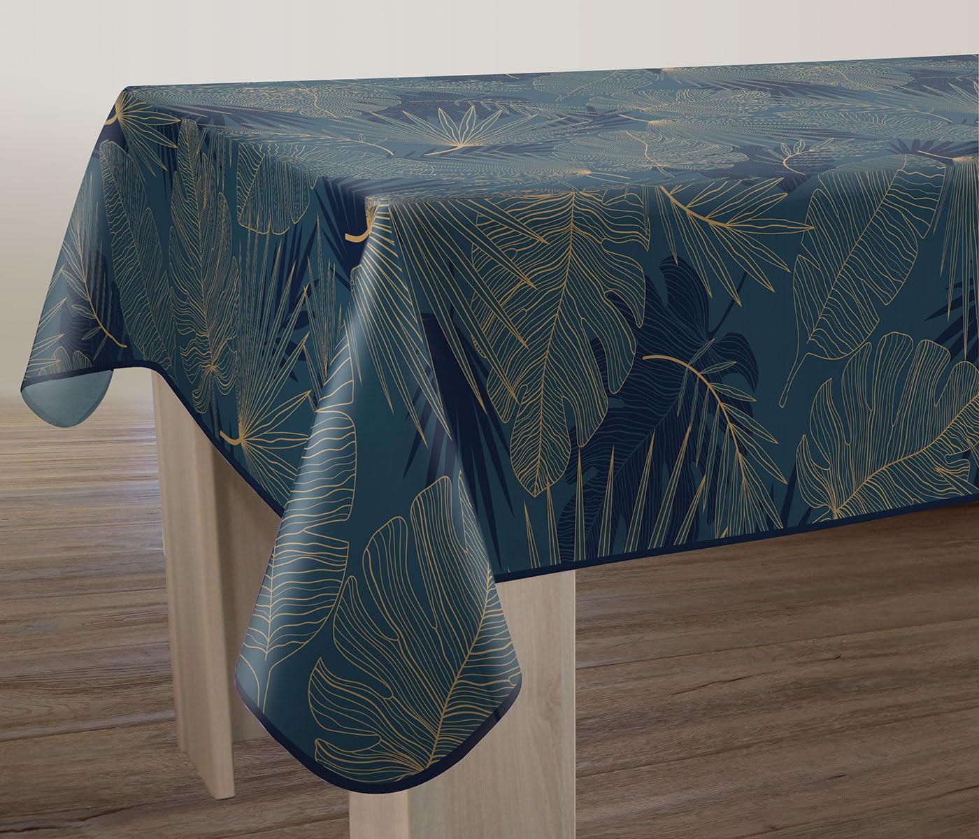 Le linge de Jules Olinda - Tovaglia antimacchia rettangolare, 150 x 240 cm, colore: Blu