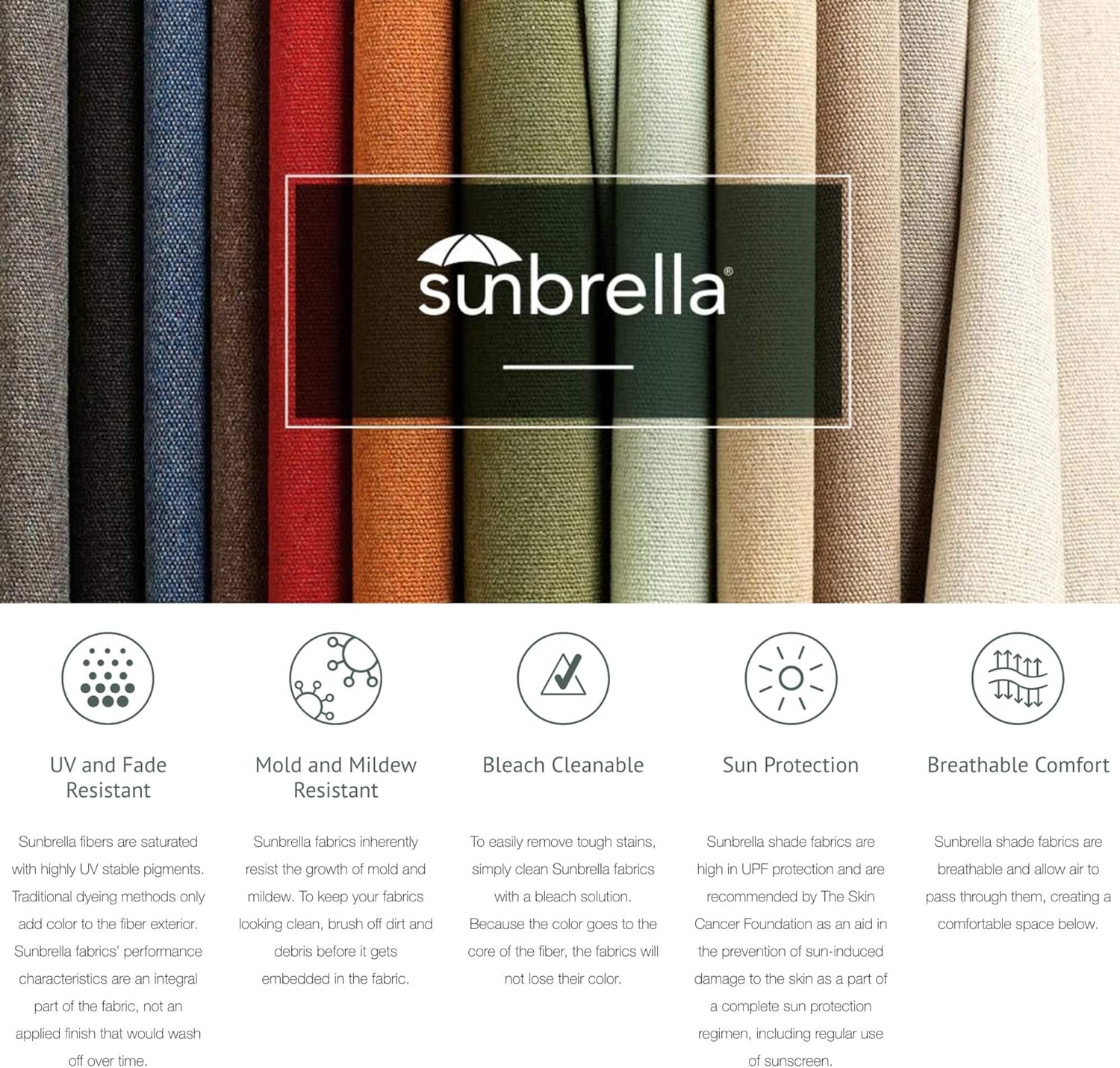 Sunbrella Canvas Natural Outdoor Curtain with Dark Gunmetal Grommets 50 in. x 108 in.