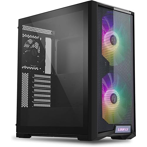Lian Li LANCOOL 215 Mesh Black Tempered Glass ATX Case -Black Color -LANCOOL 215