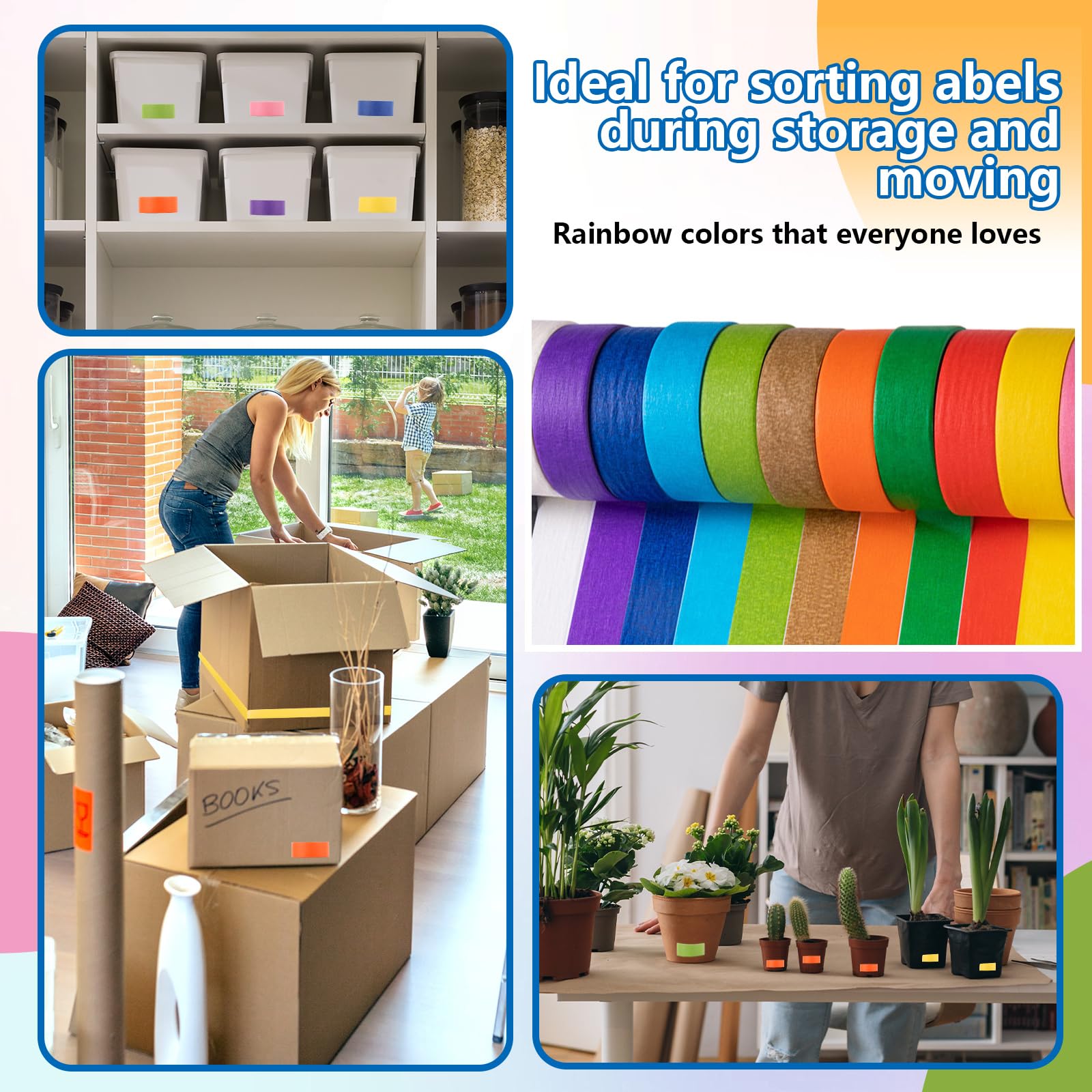 EXCEART 12 Rollos De Cinta Adhesiva De Color Washi Cinta Adhesiva De Color Cinta De Envoltura