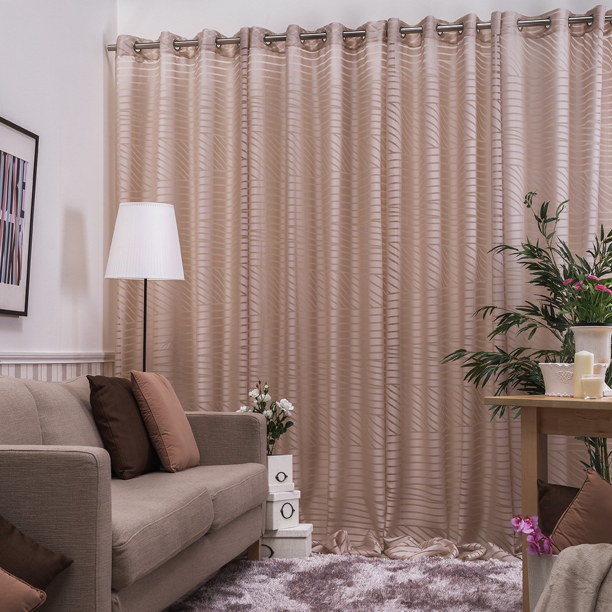 Rideau San Carlos Branco dressée 140 x 270 cm pour stopper le vis-à-vis