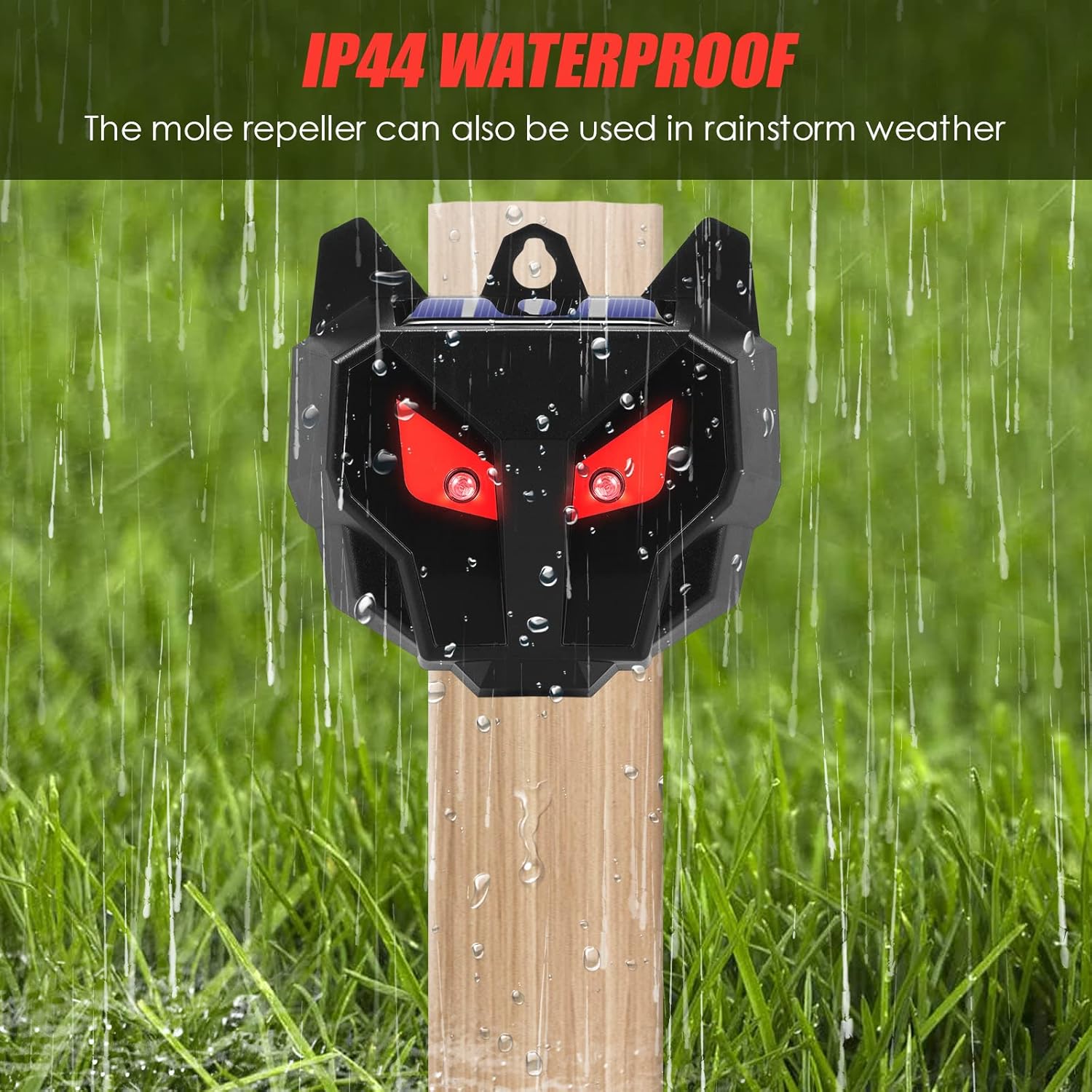 Pack of 4 Solar Nocturnal Animal Repeller Racoon Repellent Outdoor Fox Skunk Coyote Deterrent Deer Repellent Predator Light for Chicken Coop Predator Protection Predator Eyes Animal Deterrent for Yard Farm (4)