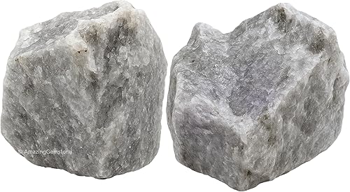 Miniatura 126 de Amazing Gemstone Cristales crudos de angelita y piedras curativas, rocas naturales para pulir, piedras y cristales crudos de bricolaje, 2 piezas