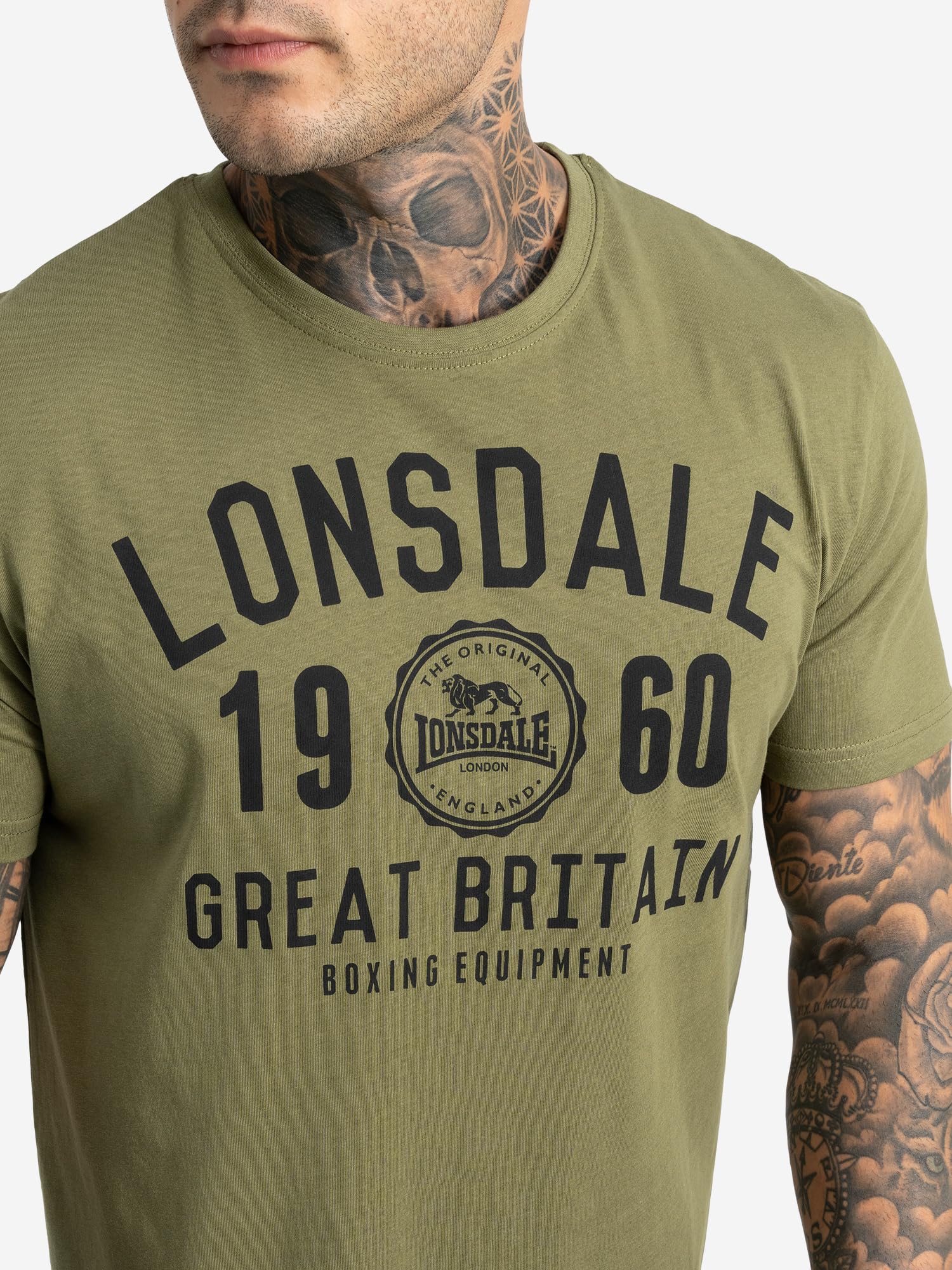 Lonsdale Herren T-Shirt Normale Passform Doppelpack Bangor