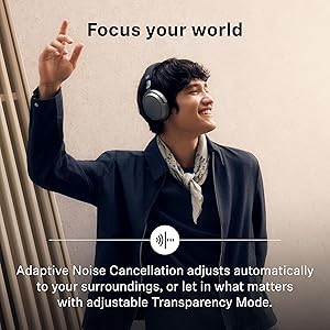 Sennheiser Consumer Audio Momentum 4 Wireless Headphones - Bluetooth Headset for Crystal-Clear Calls with Adaptive Noise Cancellation, 60h Battery Life, Customizable Sound, White (509267)