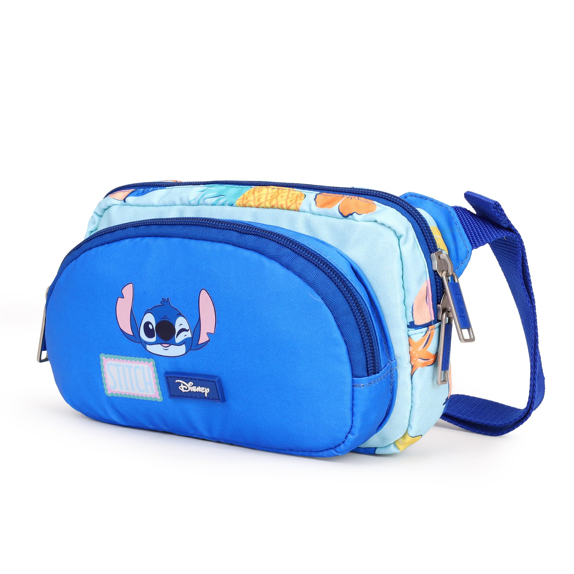Disney Stitch Kids Waist Bag for Girls | Adjustable Waist Strap | Dual Zip Compartments | Lightweight Polyester Travel Fanny Pack for Travel & Outdoor-image-36