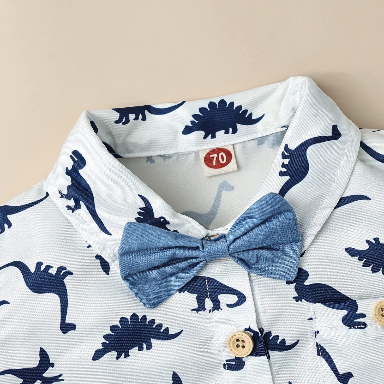 Conjunto de ropa de verano para bebé y niño, conjunto de camiseta de manga corta con dinosaurios + pantalones cortos, conjunto de 12 meses-4T