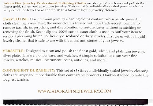 Miniatura 8 de Soluciones completas de limpieza de joyas para joyas finas y de moda Tarro suave, kit suave y paños de pulido Oro, plata, platino Pendientes,