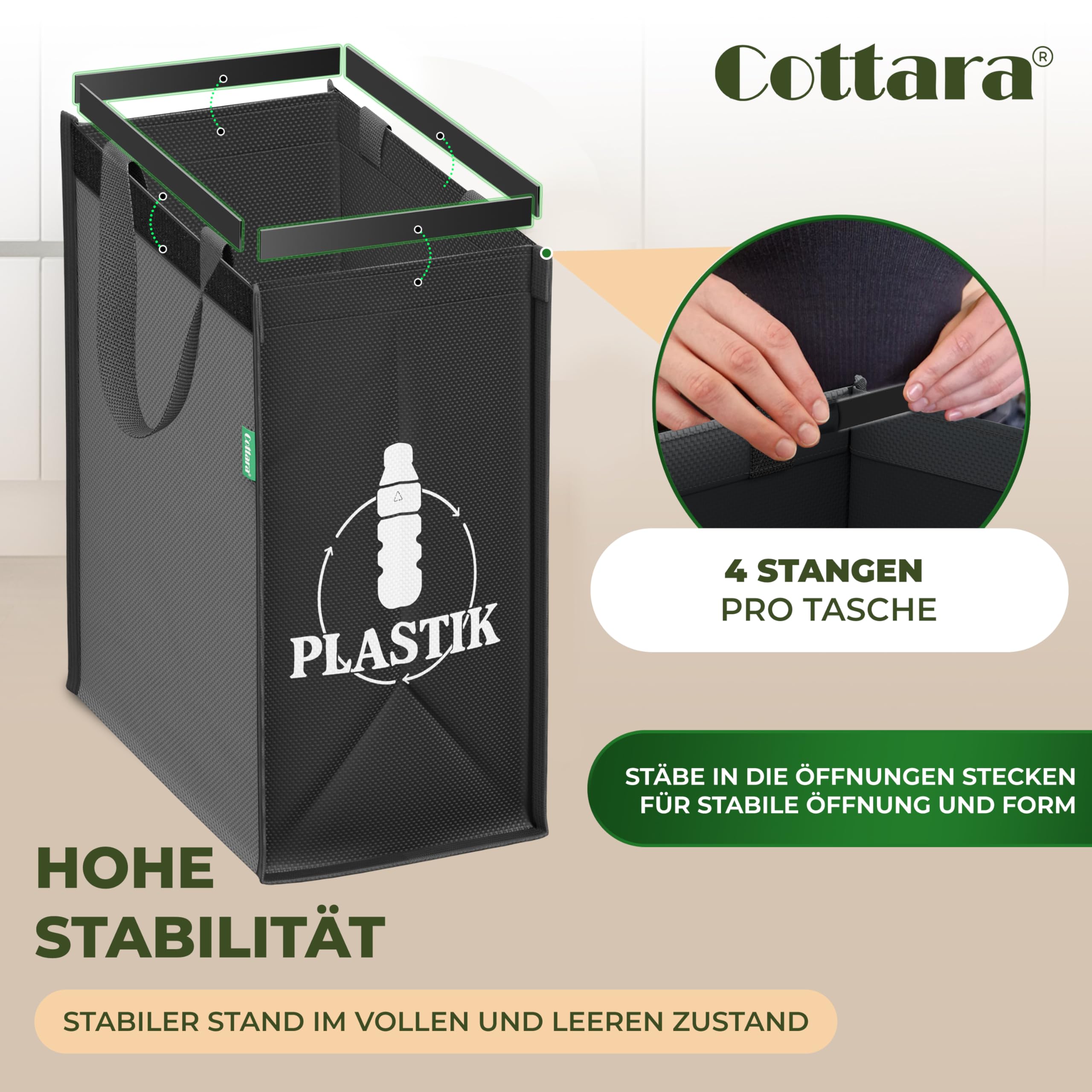 Cubo Reciclaje Compartimentos Caixote Lixo Reciclagem Separador