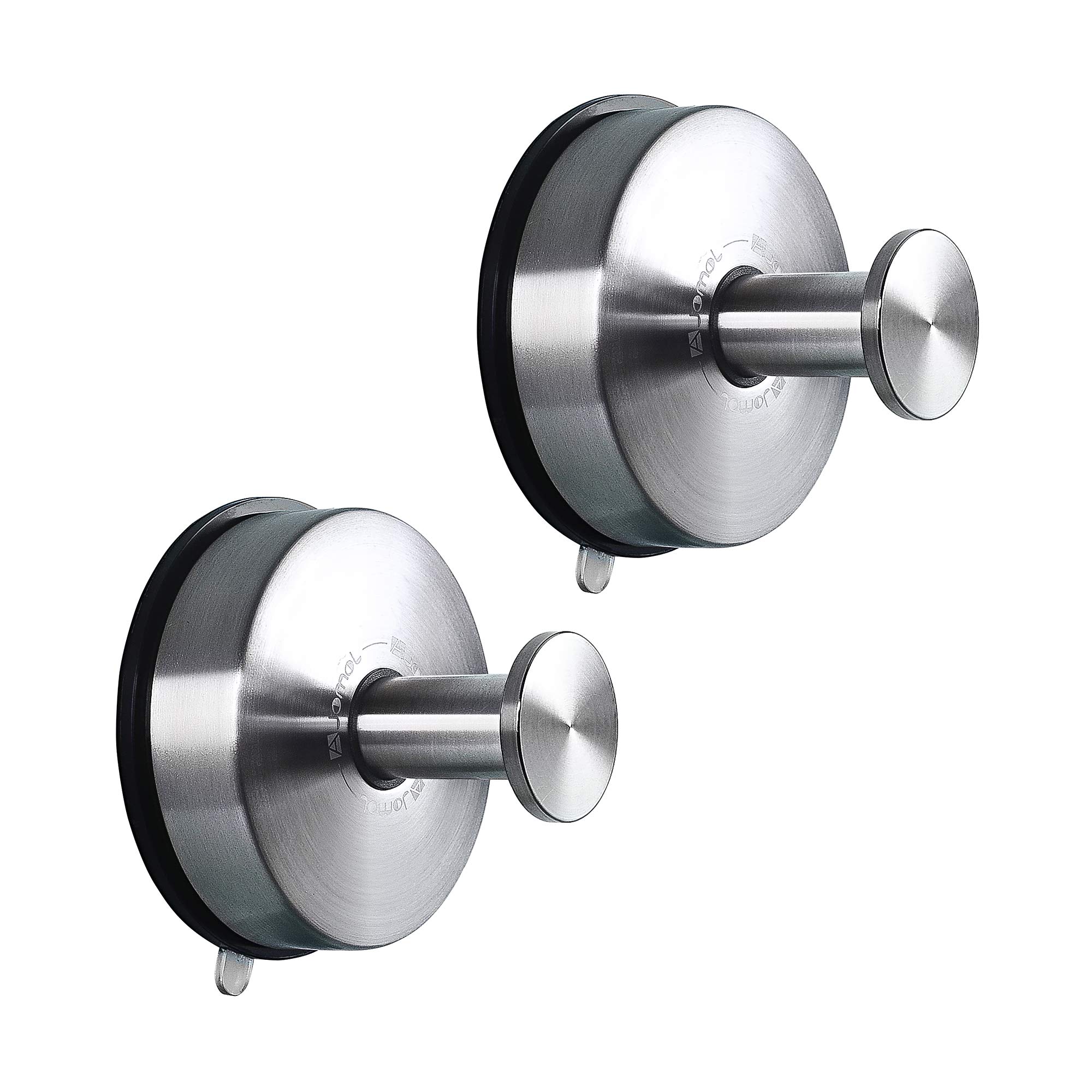 2PCS Bathroom Towel Hook Suction Cup Holder Utility Shower Hooks Hanger Towel Storage Kitchen Utensil Tea Towel Holder Stainless Steel Vacuum Suction Cup Hooks Brushed Finish