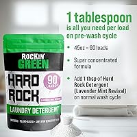 Vista 87 de Rockin' Green Detergente para ropa sucia, a base de plantas, detergente en polvo natural para ropa, vegano y biodegradable, seguro para pieles