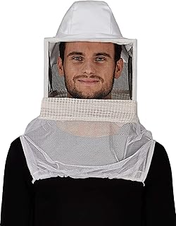 Humble Bee 222 Cappello Aerato Quadrato con Velo di Protezione per Apicoltura, Catrame, ST