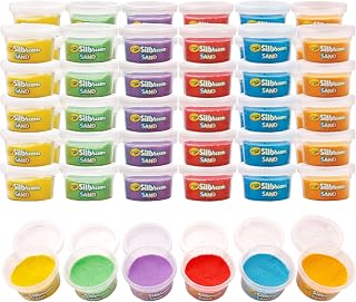Crayola Silly Scents Play Sand – 60 Mini 1oz Tubs of Moldable Sensory Sand in 6 Bright Colors | Easter Day Party Favors, Classroom Prizes, Sensory Toys, Fidget & Creativity