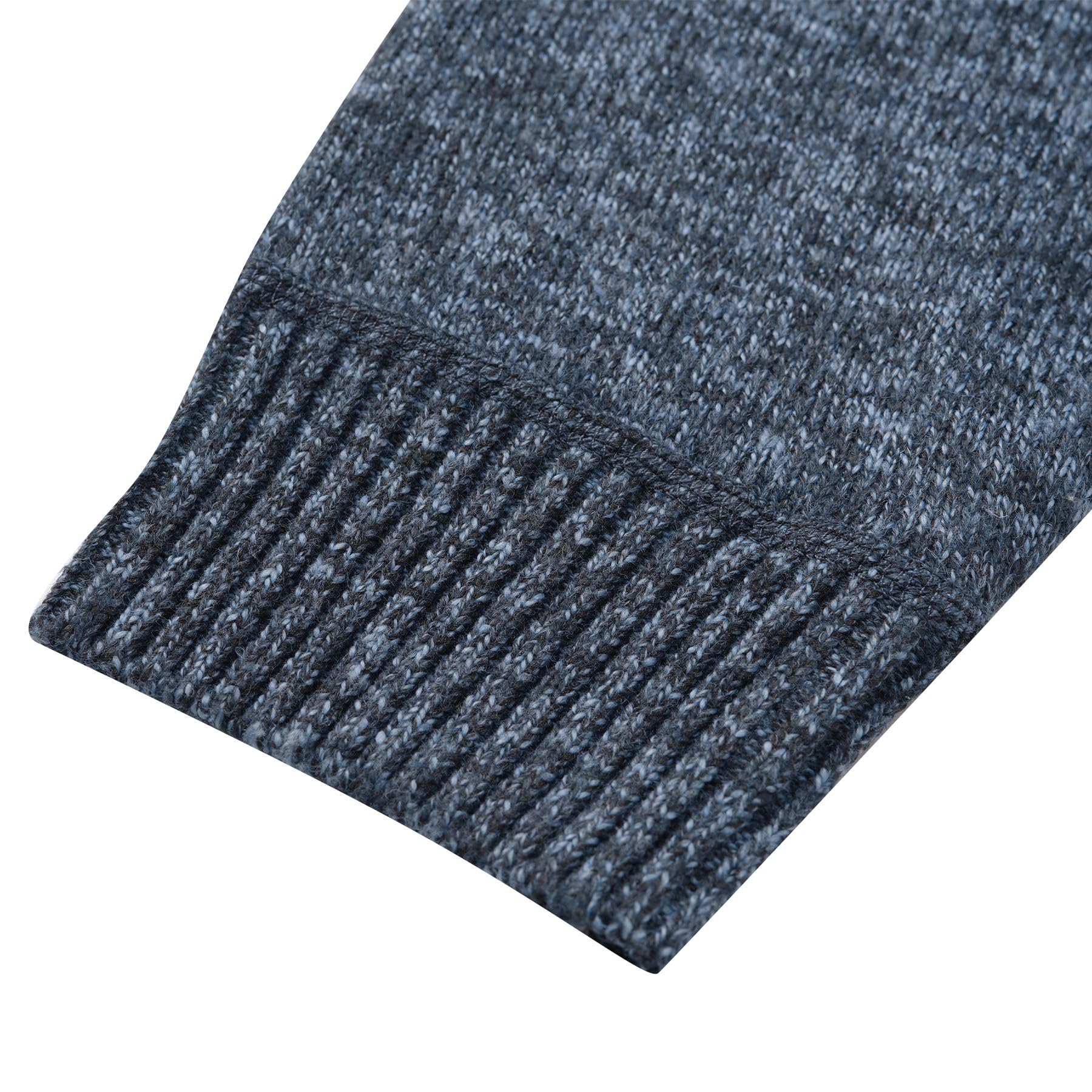 Allthemen Cardigan Zippé Homme à Manches Longues Veste Casual Chaud Col Montant Sweater en Maille Invernale