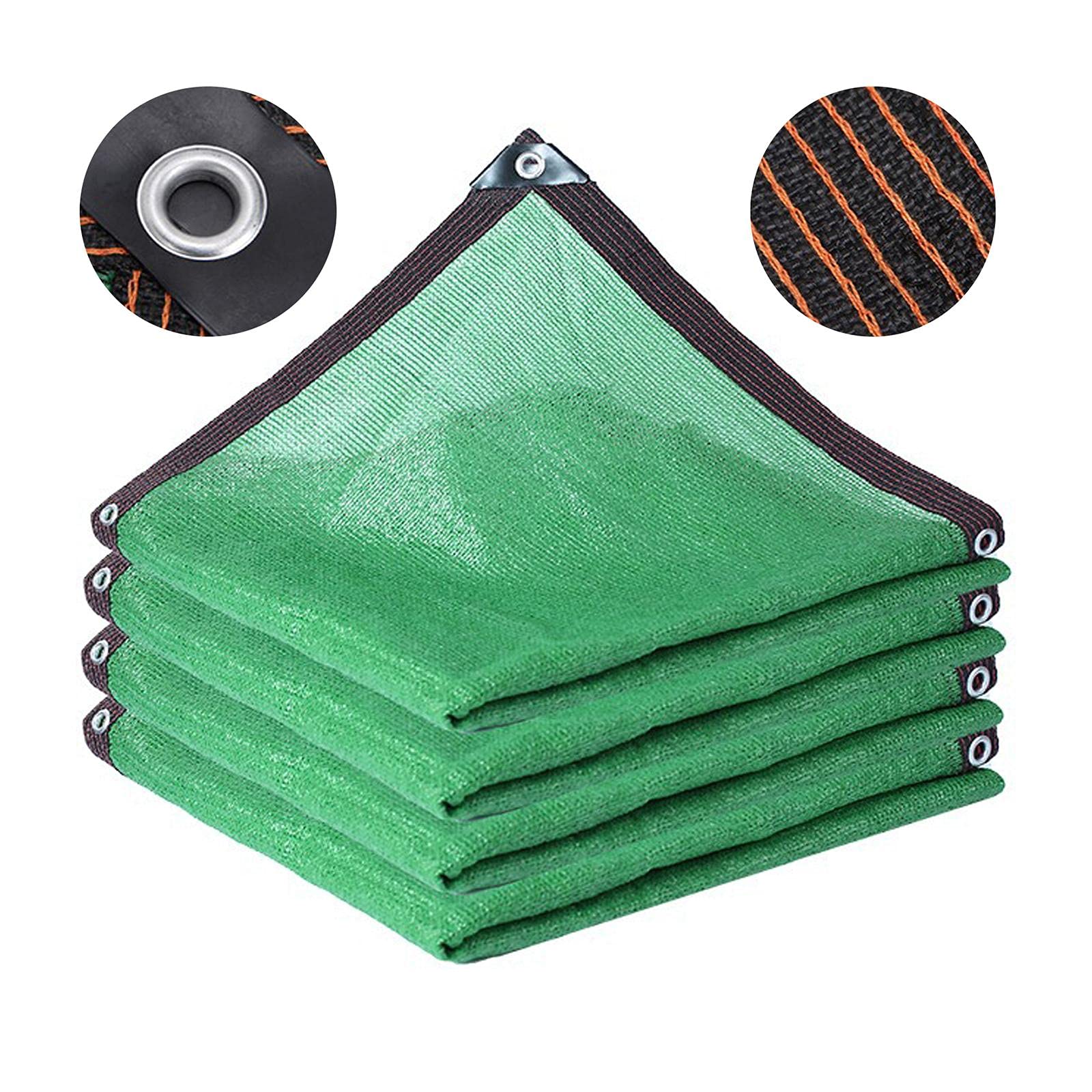 Patio Awning Greenhouse Shade Netting With Grommets 75% Block UV,Green Sunscreen Fabric Plant Shade Netting Fabric,For Patio Porch Swimming Pool Protection Plants (3mx7m/9.8ftx23ft) โ image 1