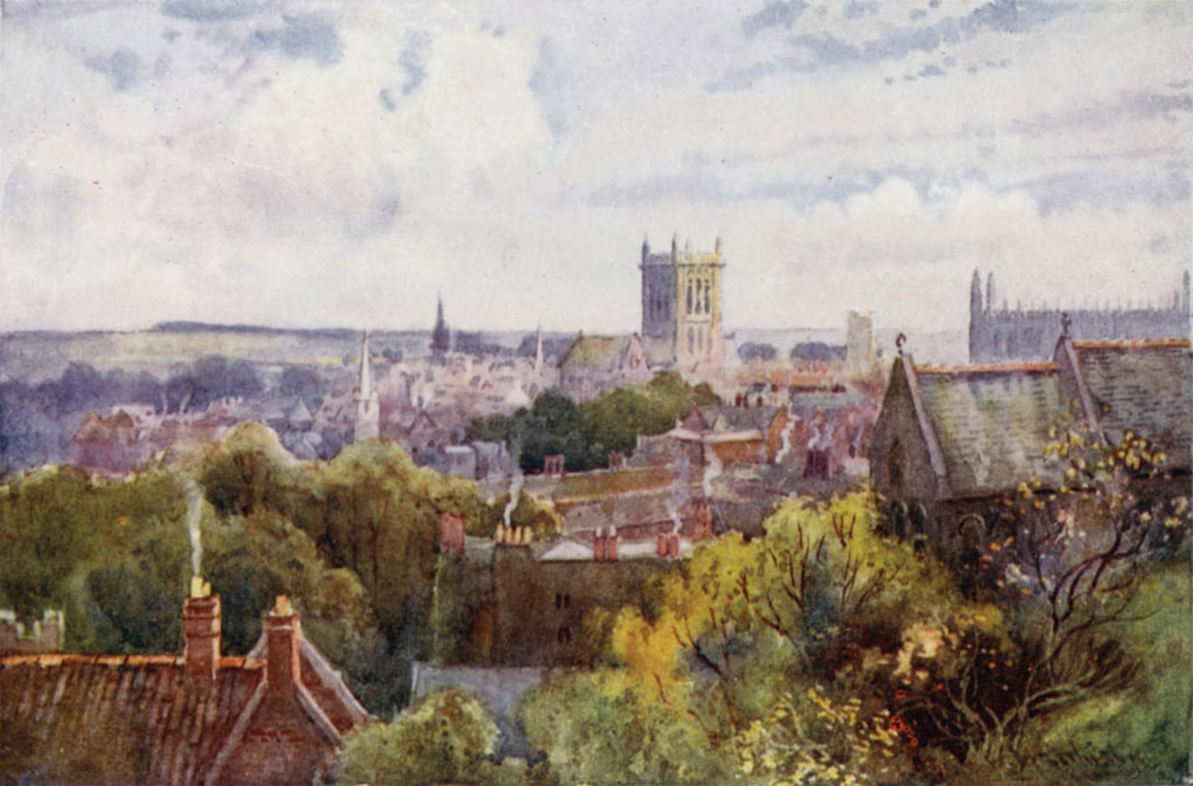 ARTXLXXBN Famous Prints Artwork Pictures Poster Painting Art View of From the Castle Hill by William Matthison Artwork Landscape Pictures for Home Decor 60x90cm