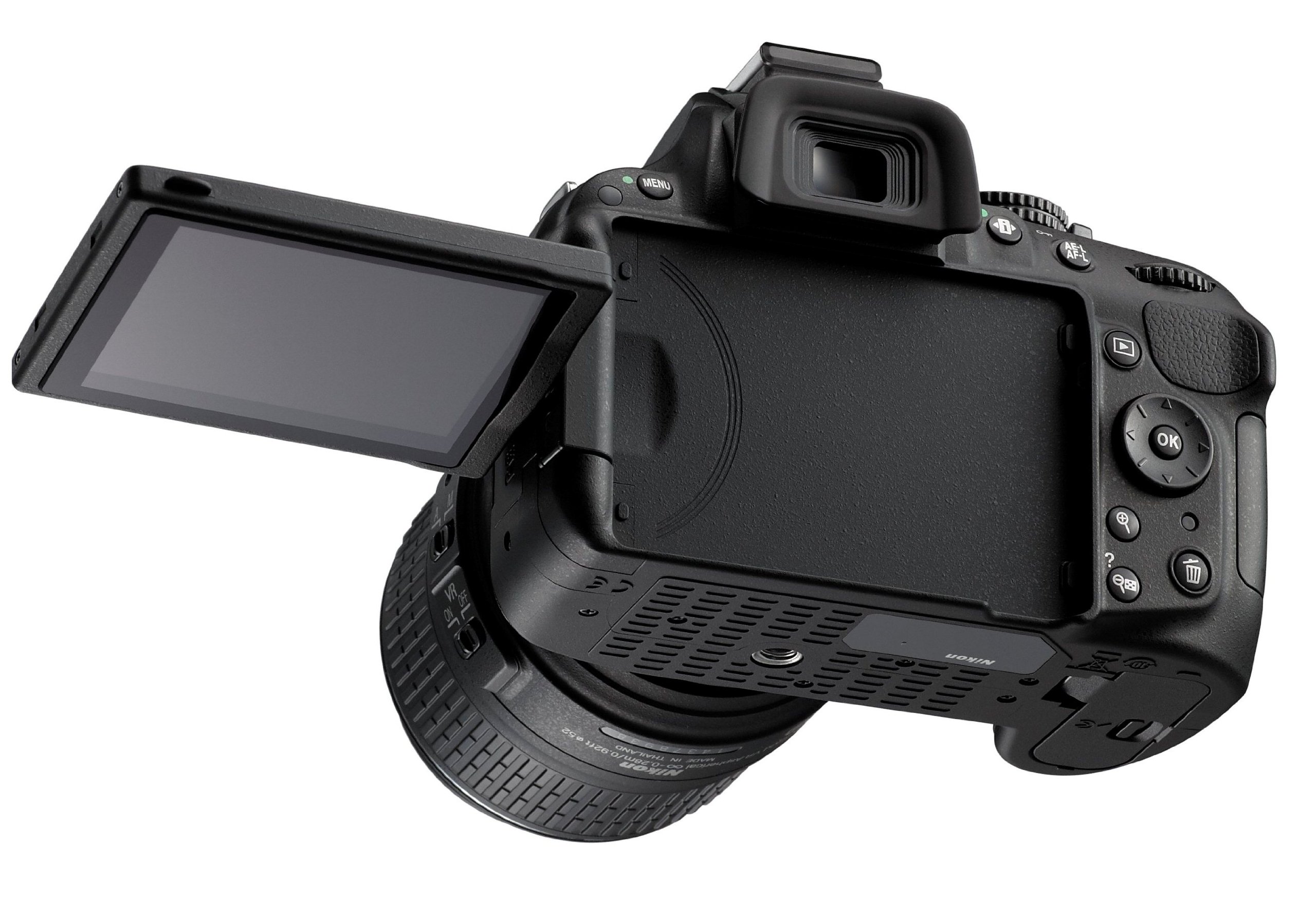 Nikon D5200 SLR-Digitalkamera 24,1 Megapixel 7,6 cm TFT-Display Full HD HDMI Kit AF-S DX 18-55 mm II Objektiv schwarz
