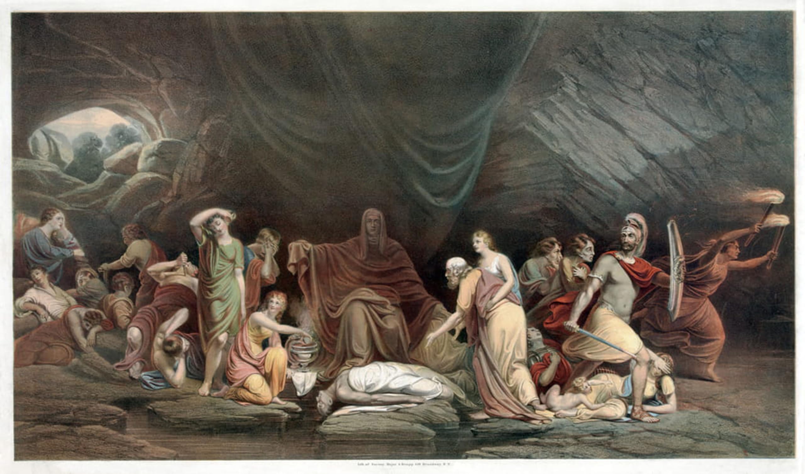 ARTXLXXBN Famous Art Print Poster Vintage Wall Art the Court of Death by Rembrandt Peale Canvas Art Poster for Home Decor 60x90cm
