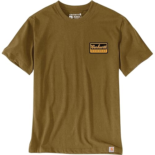 Carhartt Men's Relaxed Fit Lightweight Short-Sleeve Script Patch T-Shirt