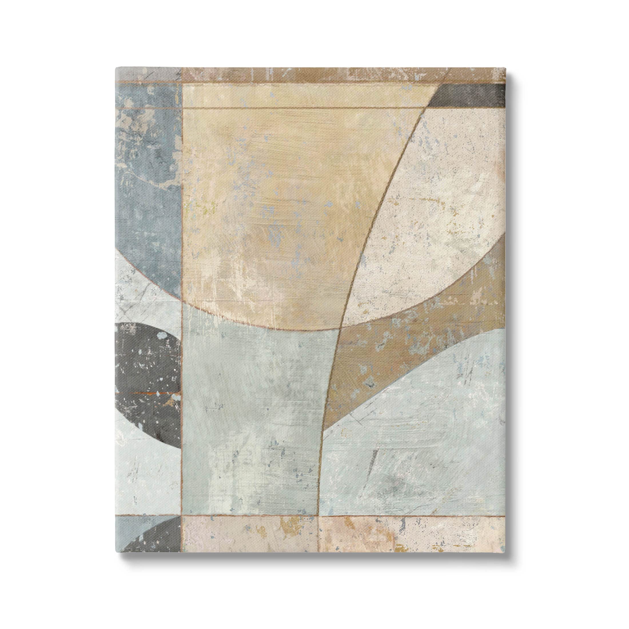 Stupell Industries Neutral Tones Curved Shapes Canvas Wall Art, Design by Suzanne Nicoll