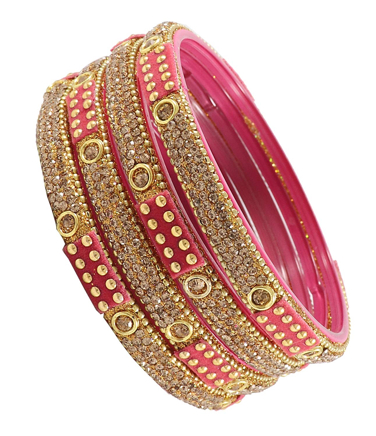 Shubh Adarsh Beautiful Glass Designer Zircon Studded Bangle/Kada for Girls & Women(Watermelon-2.8) (B084HBWLQZ) Amazon Price History, Amazon Price Tracker