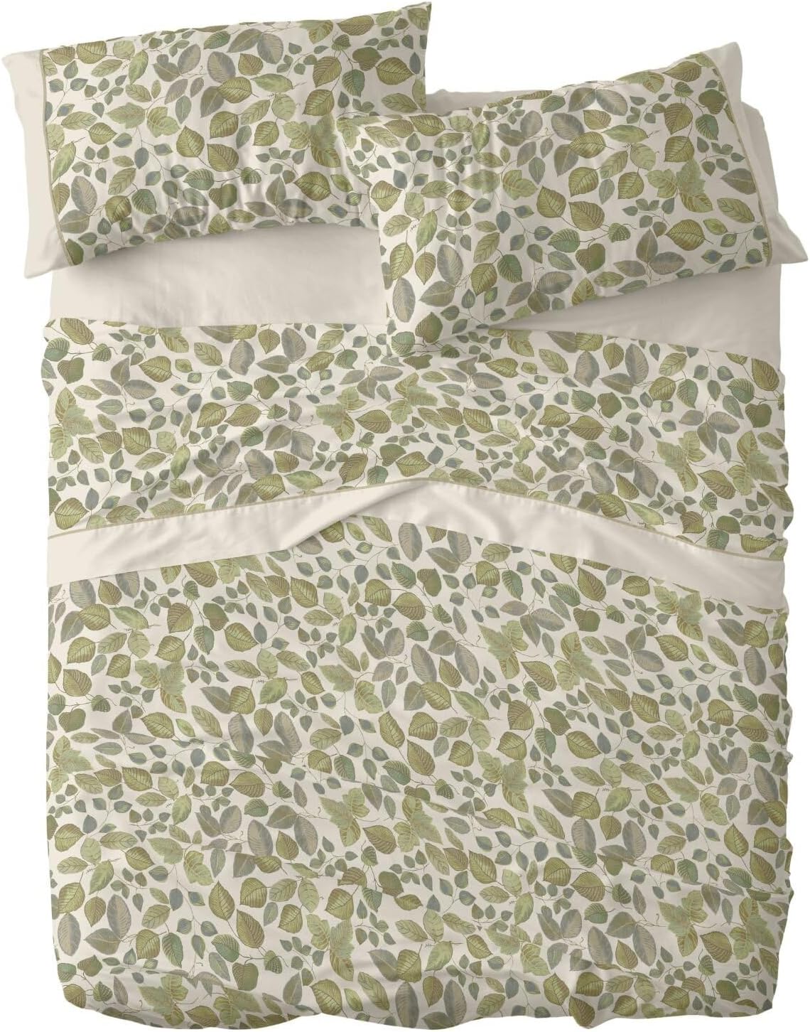 Burrito Blanco | Bedding Set | Bed 105 cm (+ Sizes Available) | Design 049 | Moss Color (105 x 190/200 cm.)