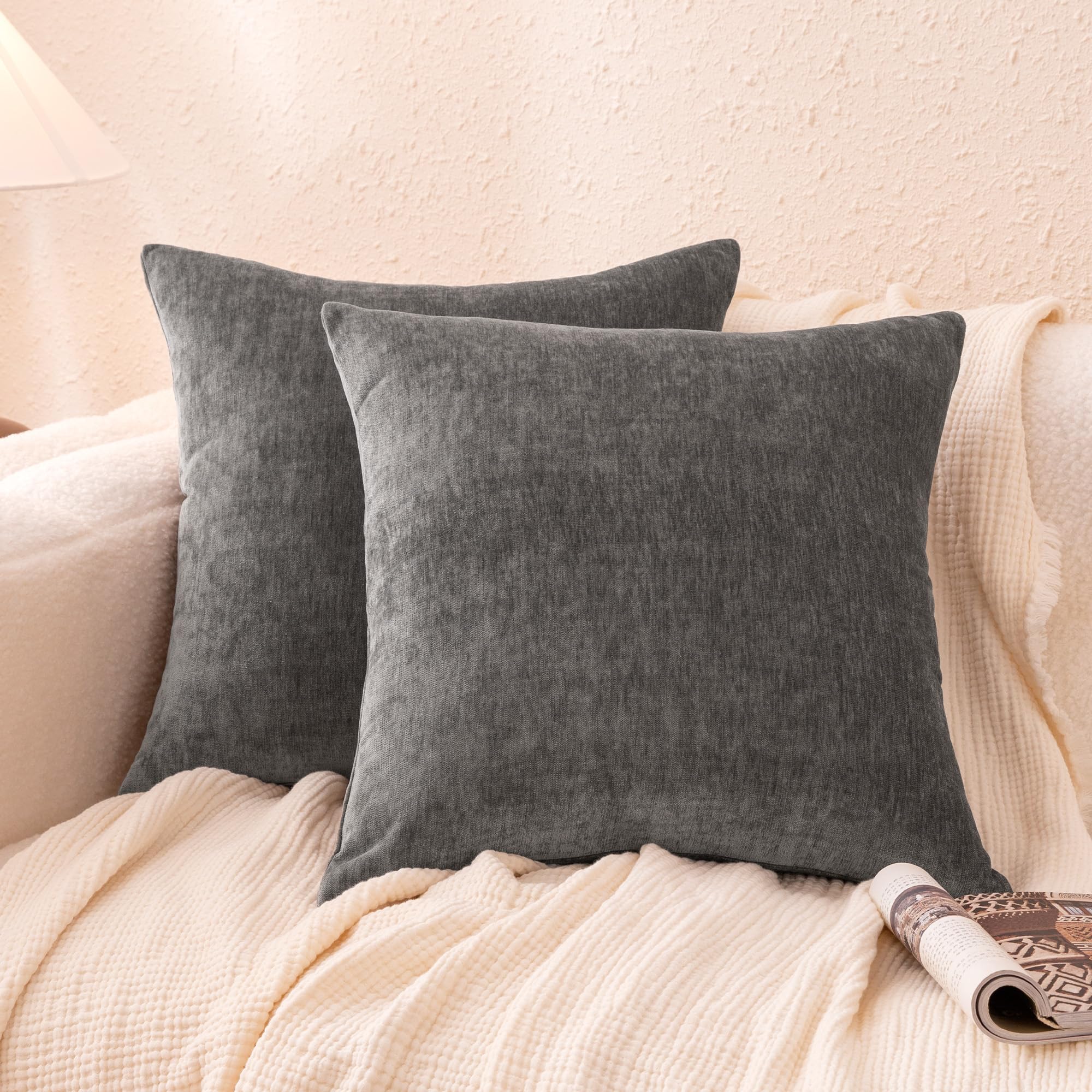 

                                                    Amazon Basics Chenille Throw Pillow Covers, Home D