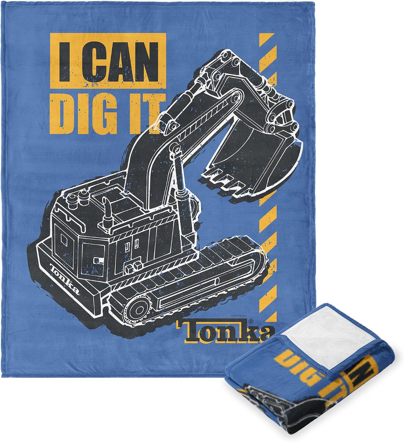 NORTHWEST Hasbro Tonka, I Can Dig It, Silk Touch Throw Blanket, 50 x 60 Inches