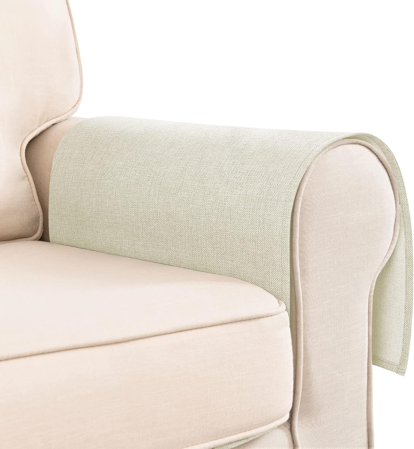 Hokibero Cream Armchair Cover for Arms Sofa Arm Protector Covers