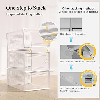Amazon.com: Kuject X-Large Shoe Storage Boxes Organizers
