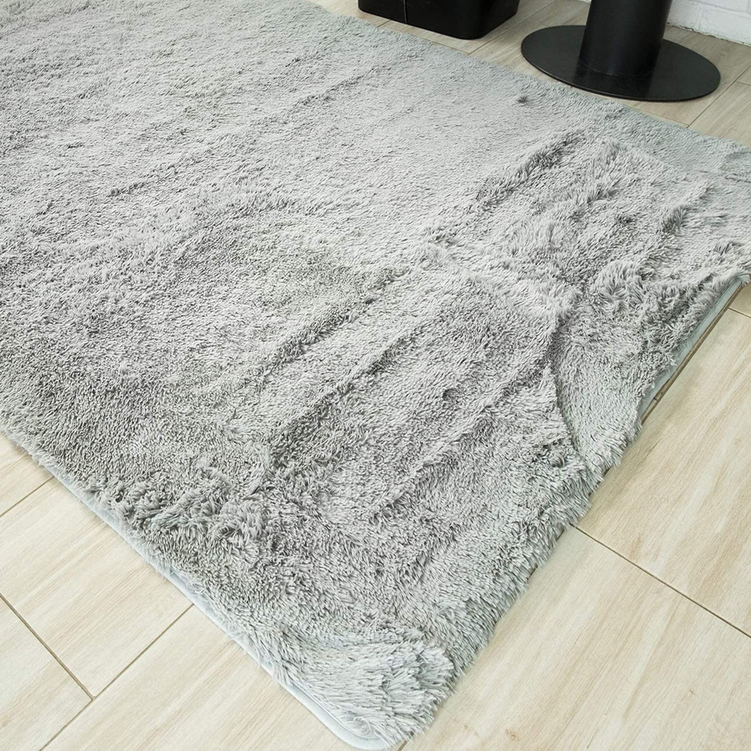 Carpeto Rugs Modern Living Room Rug Large Long Pile - Carpets for Double Room, Bedroom and Dining Room - Modern Living Room Carpets - Light Grey - 200 x 300 cm