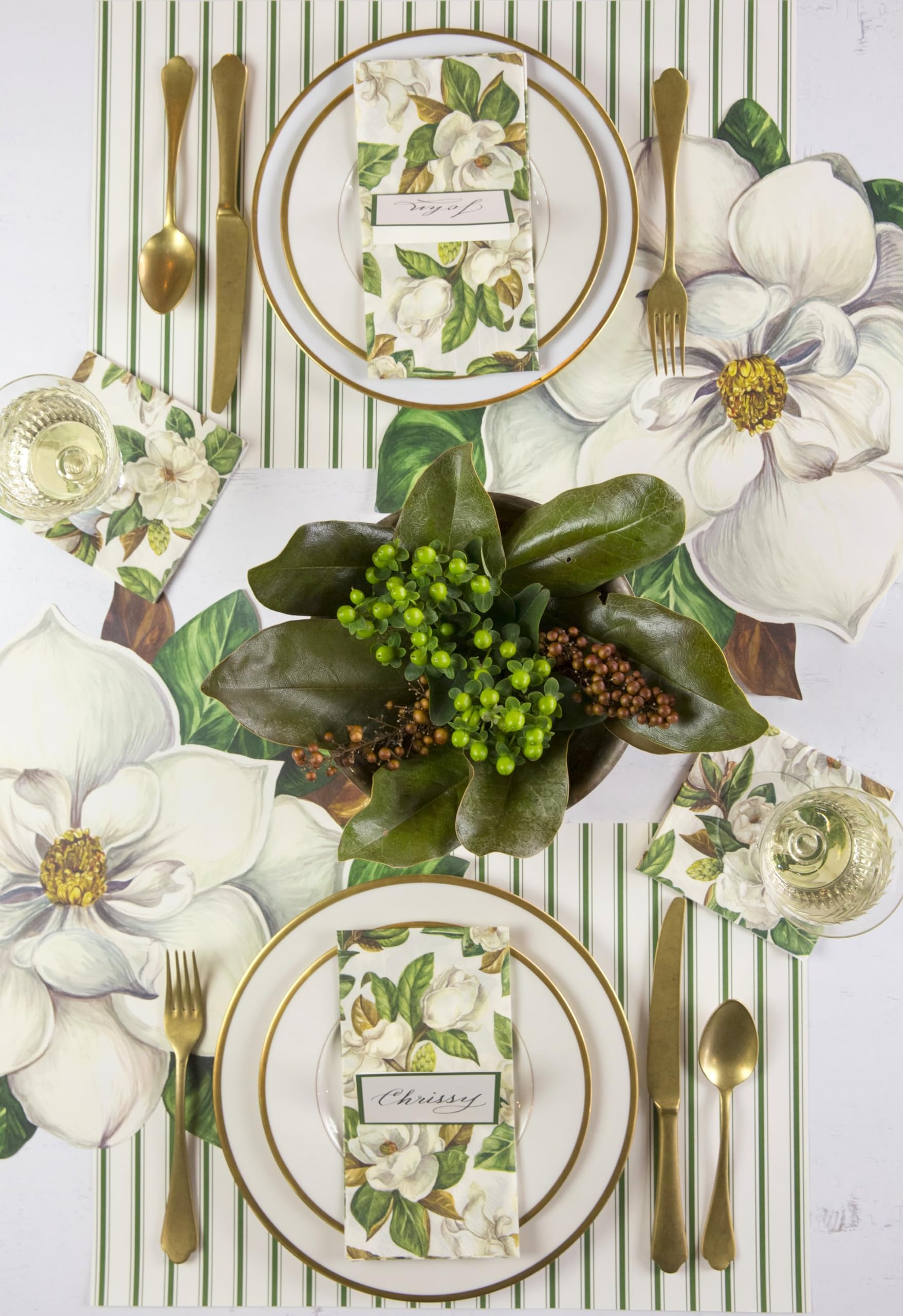 Amazon｜ダイニングテーブル用フローラルペーパープレースマット