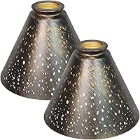 Vista 15 de Globos de repuesto para ventilador de techo, paquete de 4 globos de repuesto con patrón de crisantemo y adaptador de 1-5/8", ALUCSET de 4.5