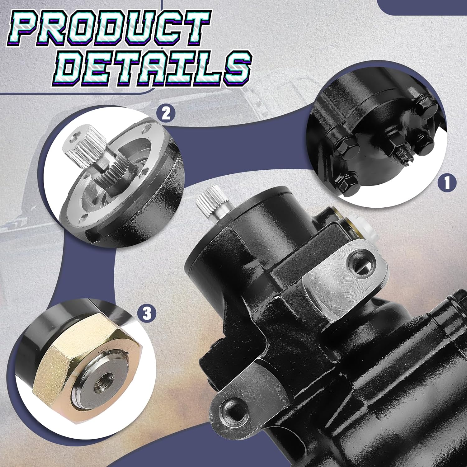 27-7512 Power Steering Gear Box Fit for Chevrolet C10 C20 C30 1977-1979, for Dodge D100 D150 D200 D300 D400 D450 Ramcharger W150 W200 W300 1978-1979, for GMC C15 C1500 C25 C2500 C35 C3500 Jimmy