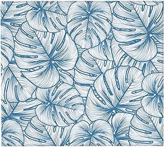 Mikrofibra mata do suszenia naczyń mata do suszenia naczyń bardzo chłonna mata do suszenia naczyń niebieska tropikalne liście antypoślizgowa bardzo chłonne butelki podkładka do suszenia naczyń ochraniacz na blaty kuchenne