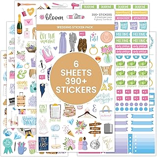 bloom daily planners New Engagement/Wedding Planning Stickers Variety Pa...
