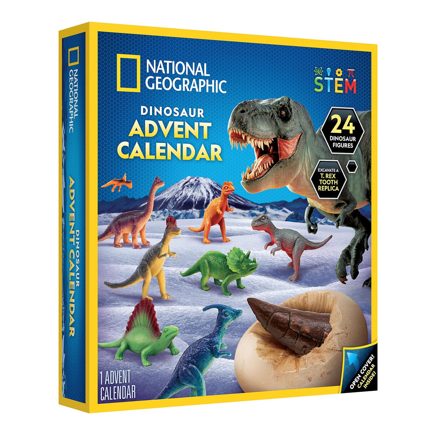 National Geographic Calendario de Adviento de dinosaurio de mármol azul